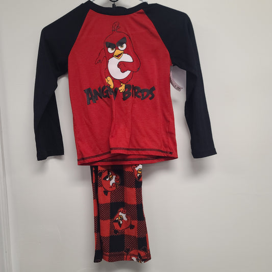 Red/Black Angry Birds Pjs, 6 B