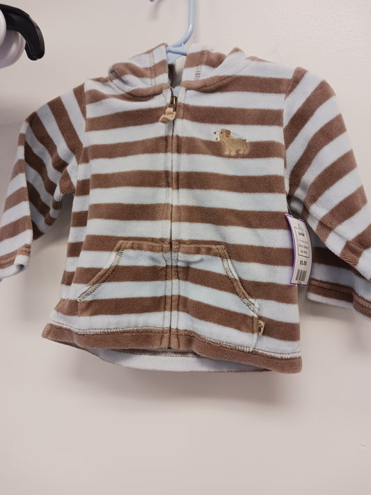 Blue/Brown Striped Carters Jacket, 9M B