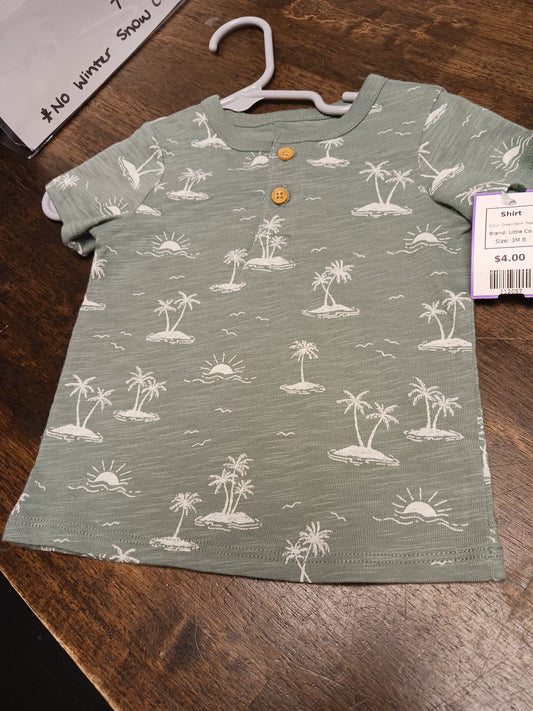 Green Palm Tree Little Co. Shirt, 3M B