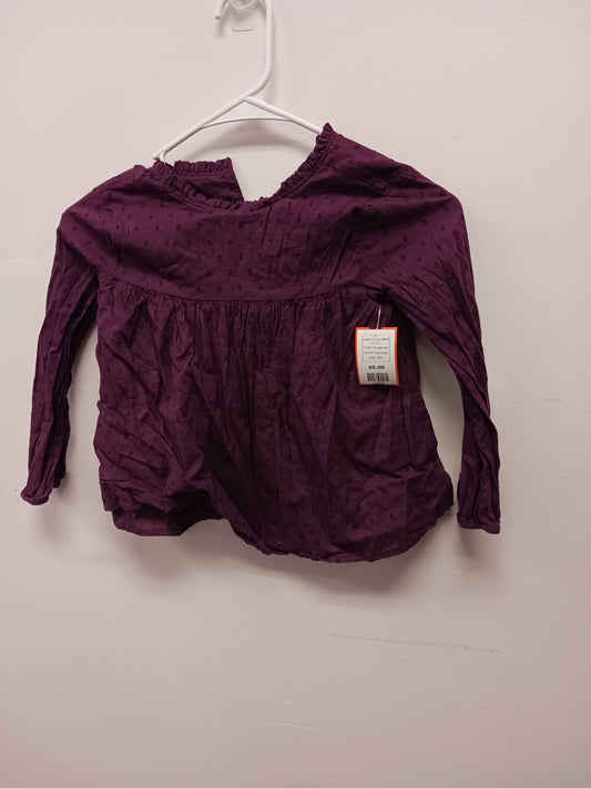 Burgandy Gap Kids Long Sleeve Shirt, 8 G