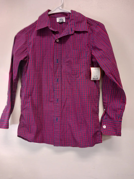 red/blue Old Navy Long Sleeve Checked Shirt, 8 B
