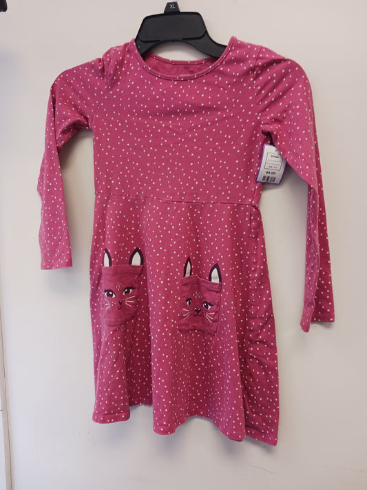 Pink/White Polka Dot Jumping Bean Dress, 7 G