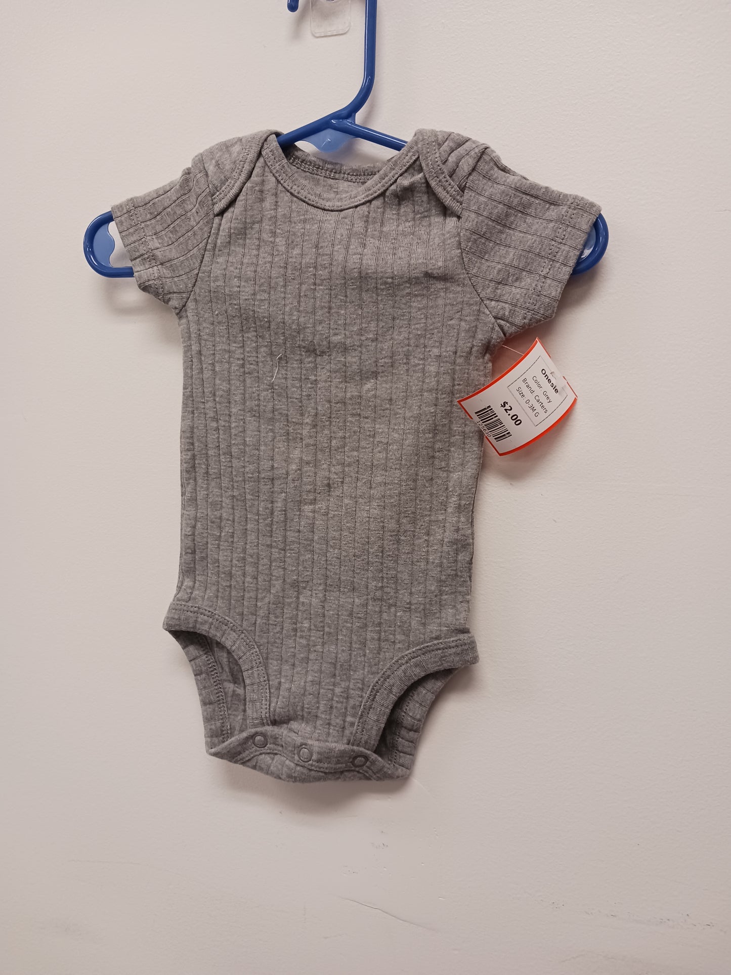 Grey Carters Onesie, 0-3M G