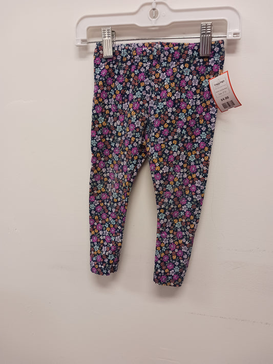 Navy/Colorful Flowers Jumping Bean Leggings, 2T G