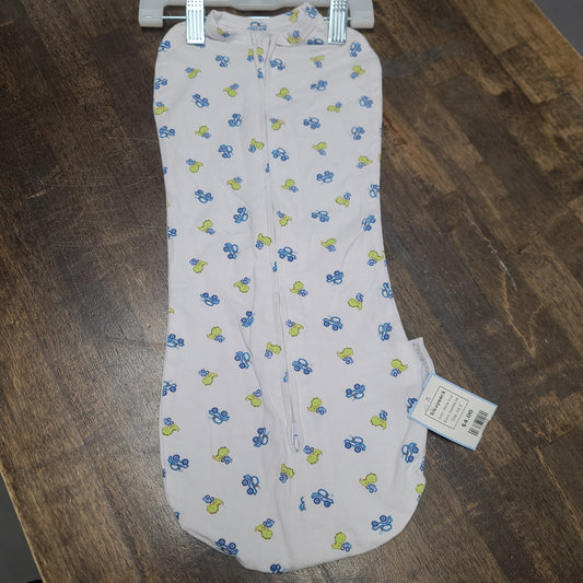 White Dino Swaddle Me Sleepsack, NB B