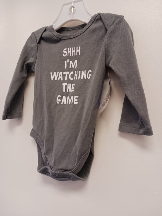 Grey Okie Dokie Longsleeve Onesie, 6M B