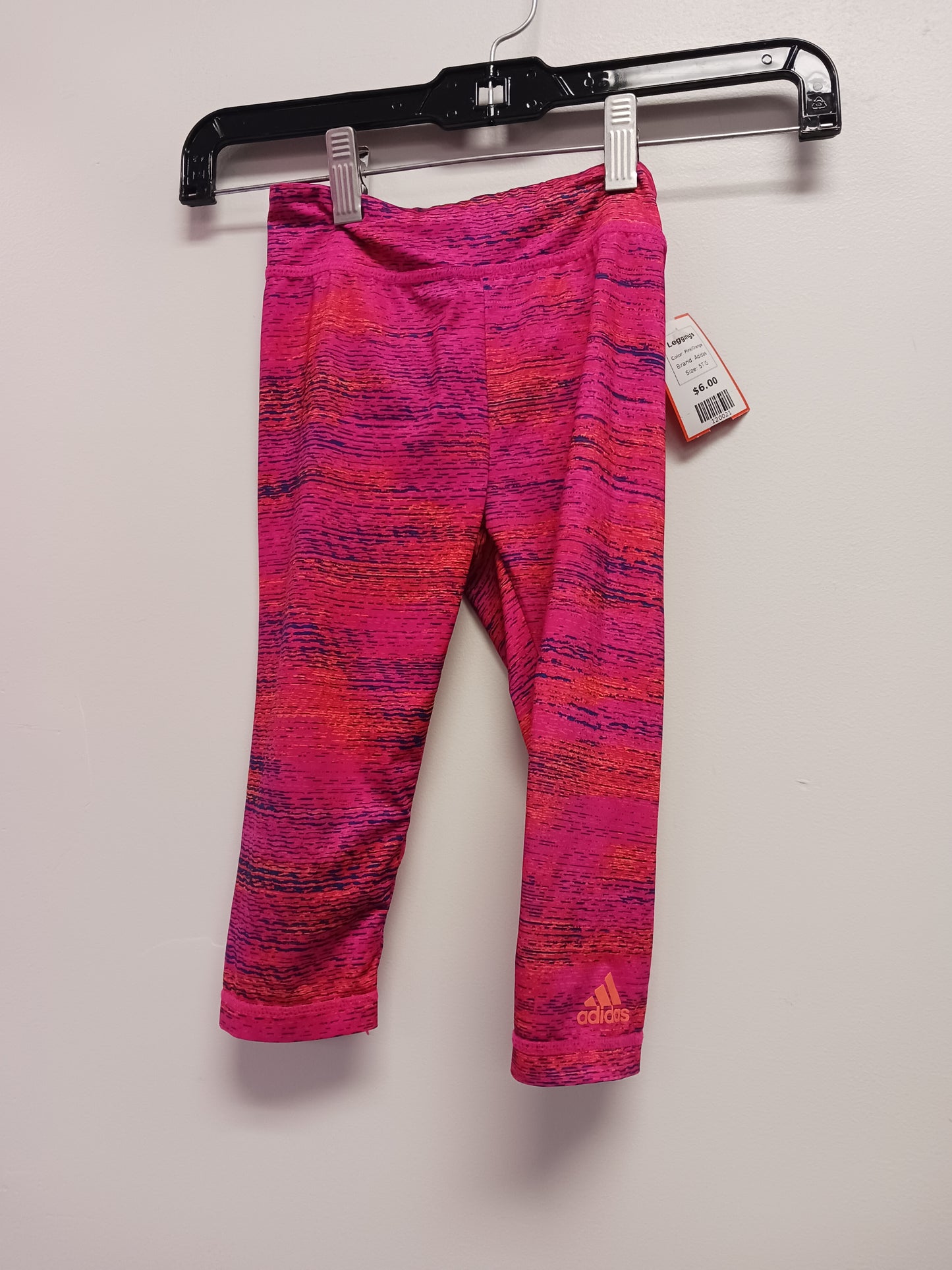 Pink/Orange Adidas Leggings, 5T G