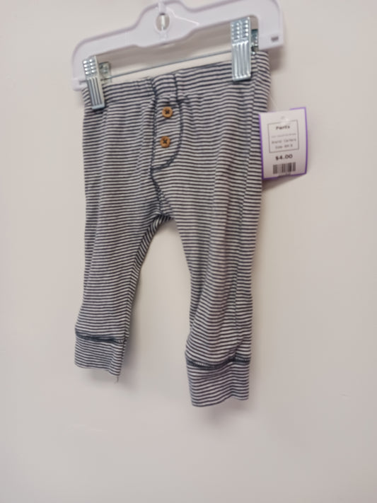 Navy/White Striped Carters Pants, 6M B