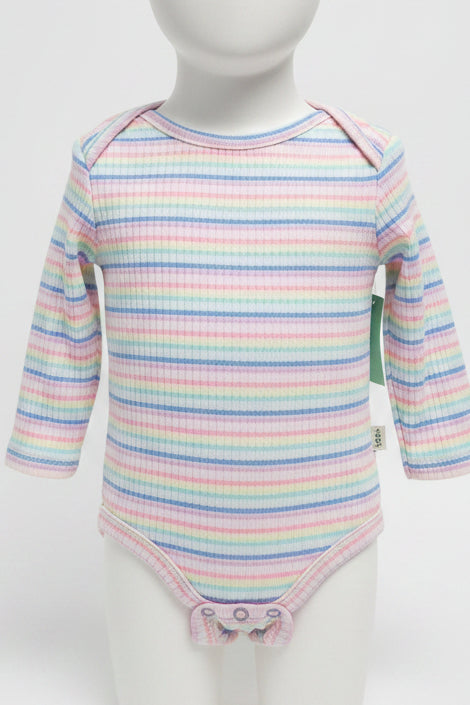 Colorful Striped Garanimals Longsleeve Onesie, 3M G