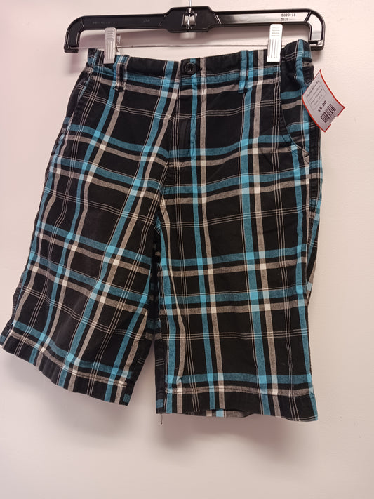 Black/Blue Mongoose Plaid Shorts, 10 B