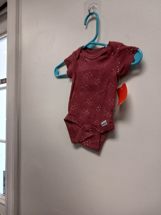 Burgandy Gerber Onesie, NB G