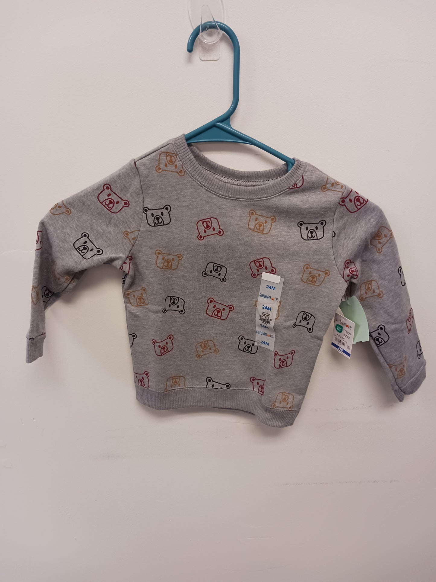 Grey Garanimals Teddy Bear Sweatshirts, 2T B