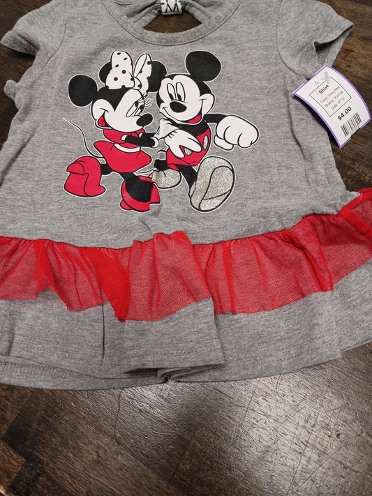 Grey/Red Minnie Shirt, 4T G
