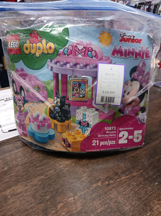 Pink Minnie Lego Duplo Blocks