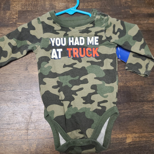 camo garanimals had me at truck lng sleeve onesie, 3M B