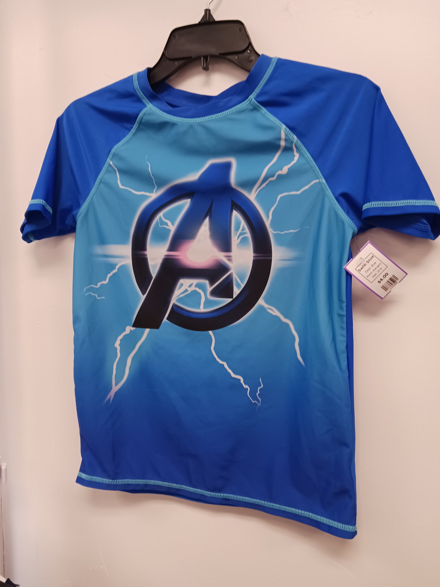 Blue Avengers Swim Shirt, 14 B
