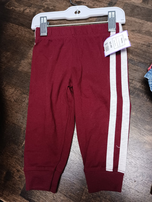 Burgandy/Grey Garanimals Pants, 6M B