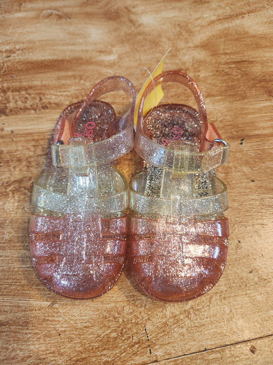 Pink/Yellow OshKosh Jelly Shoes, 6C G