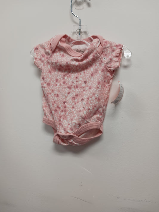 Pink Flower Sterling Baby Onesie, NB G
