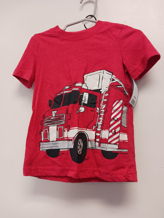 red/grey Carters 2 Piece Fire Truck Outfit, 2T B