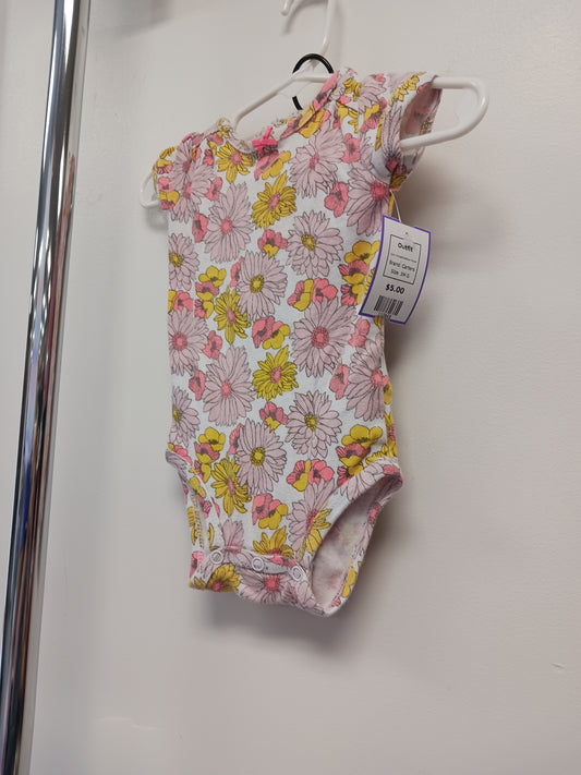 White/Pink/Yellow Flower Carters Outfit, 3M G