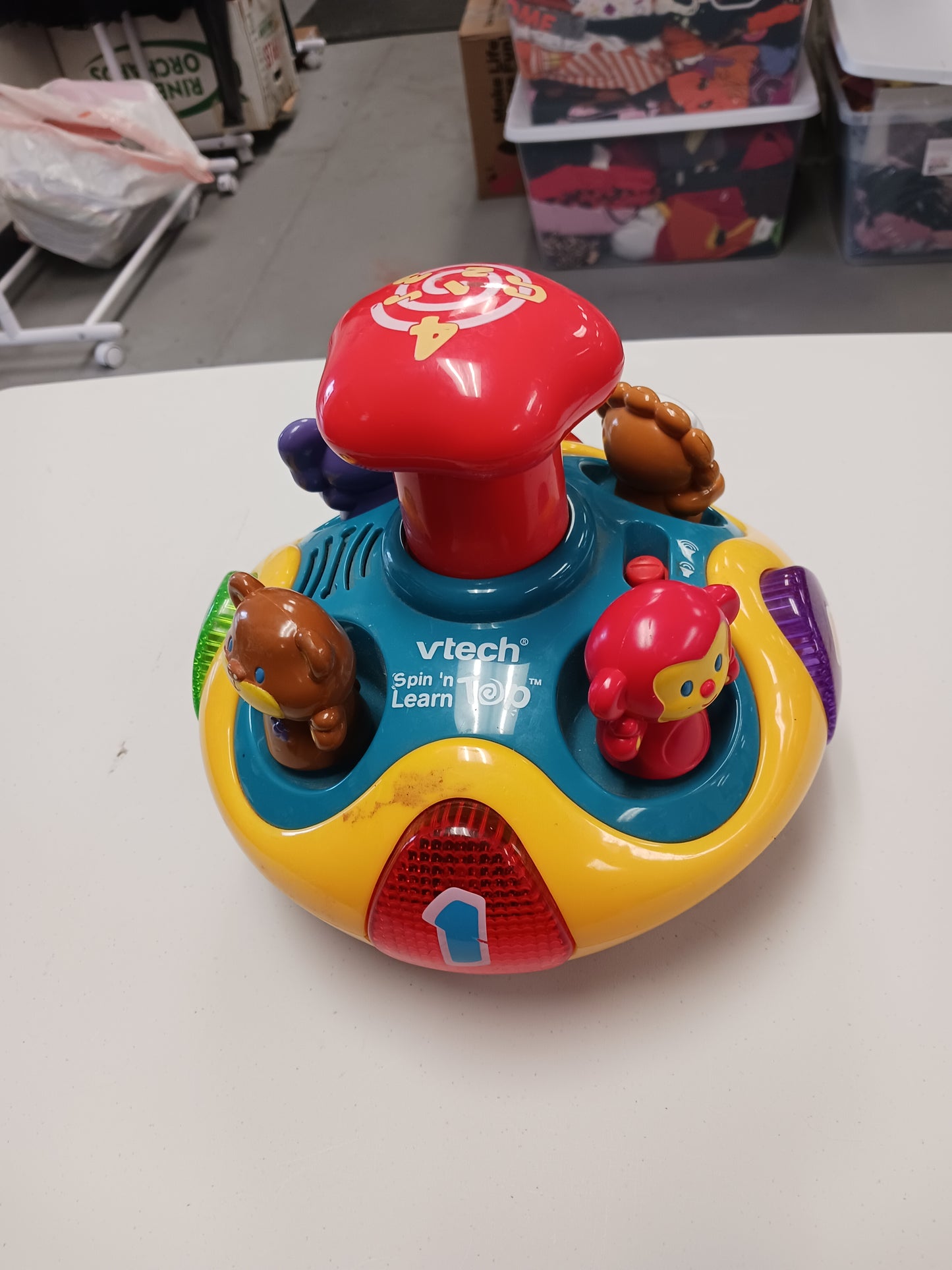 Red/Blue/Yellow Vtech Spin N Learn Top