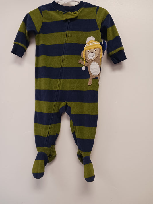 green/blue Carters Monkey Sleeper, 6M B