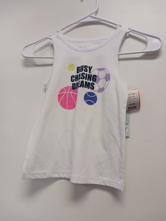 White Okie Dokie Tank Top, 5T G