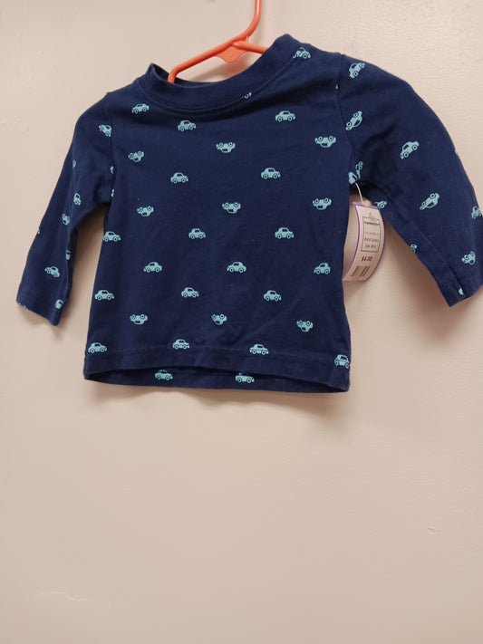 Navy/Blue Car Carters Longsleeve Shirt, 6M B