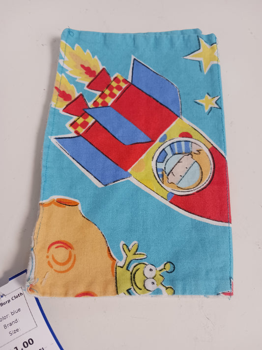 blue  Space Burp Cloth