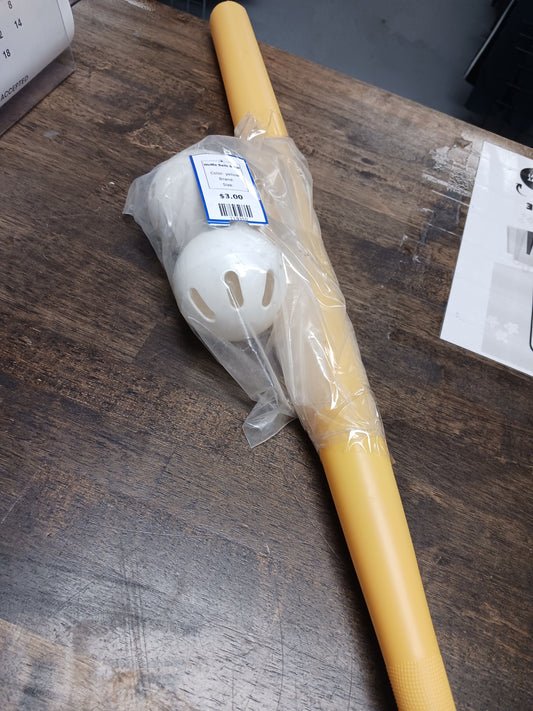 yellow  Weffle Balls & Bat