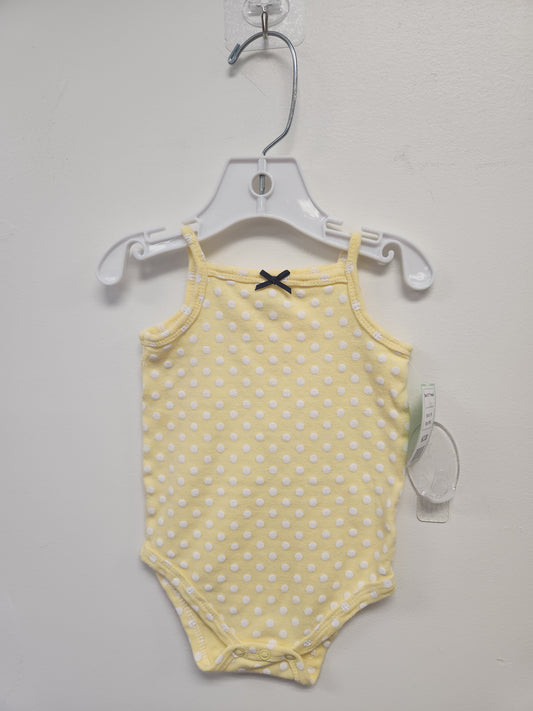Yellow/White Polka Dot HB Tank Top Onesie, 3M G