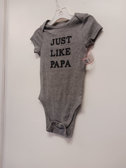 Grey Jumping Bean Just Like Papa Onesie, 2T B