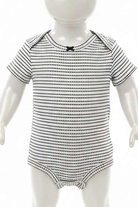 White/Black Carters Onesie, 3M G