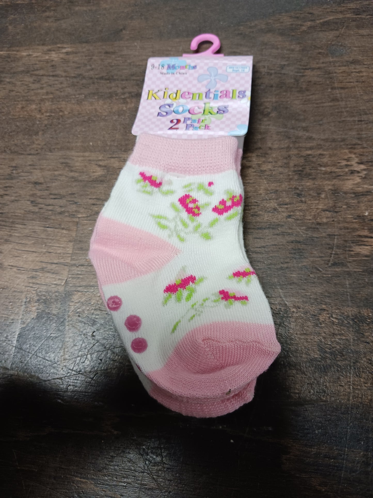 pink  2 Pak baby socks, 9/18M G