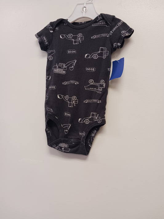 Grey/White Construction Carters Onesie, 9M B