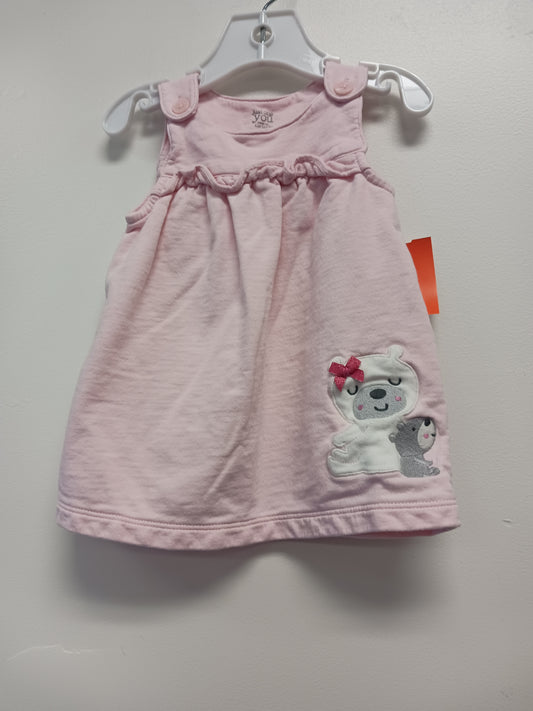 Pink Bear Carters Dress, 3M G