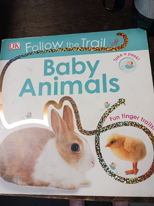 Follow the trail Baby Animals book