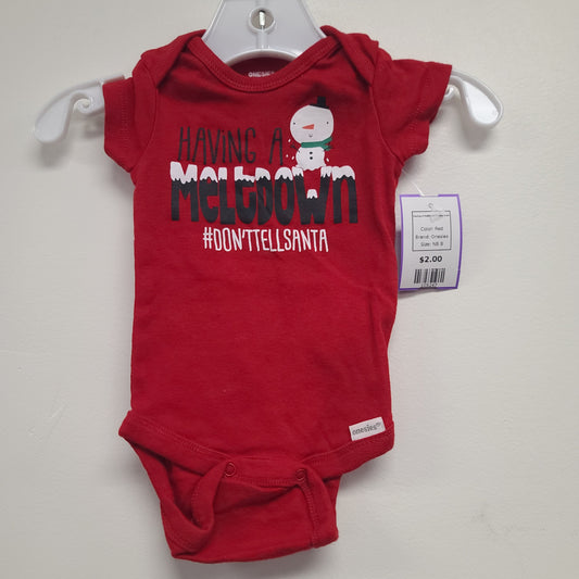 Red Onesies Having A Meltdown Onesie 0-3m, NB B