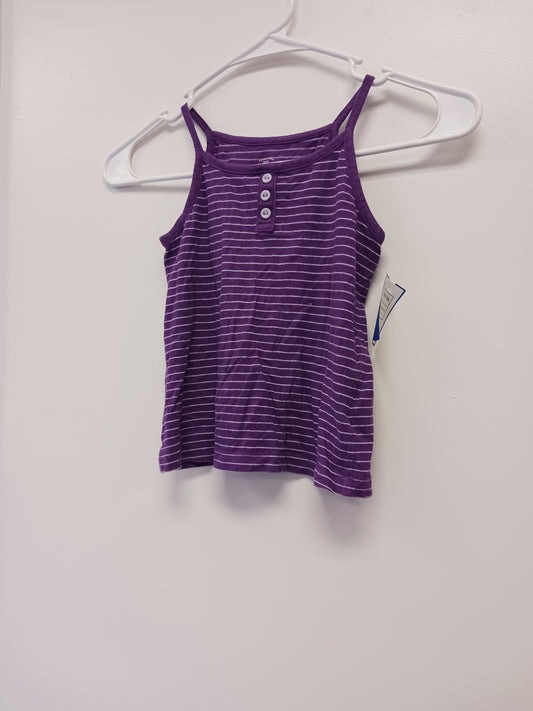 Purple/White Striped Faded Glory Tank Top, 4T G