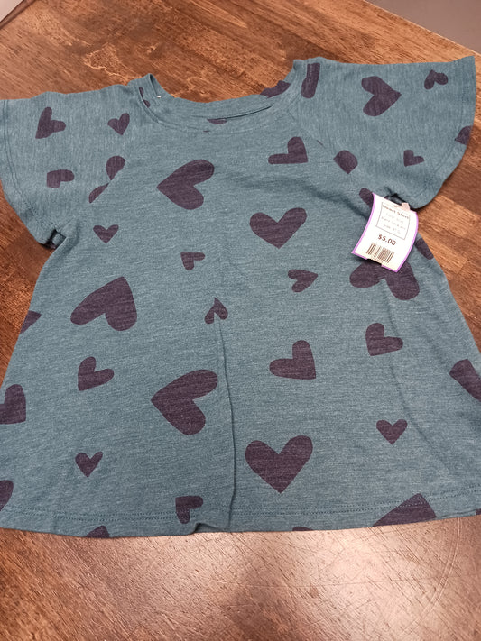 blue Cat & Jack Heart Shirt, 4T G