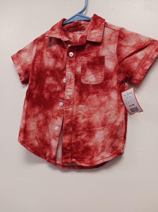 Red Wonder Nation Tye Dyed Shirt, 2T B