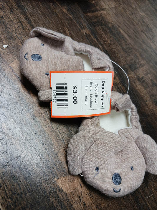 Brown Boutique Dog Slippers, Infant