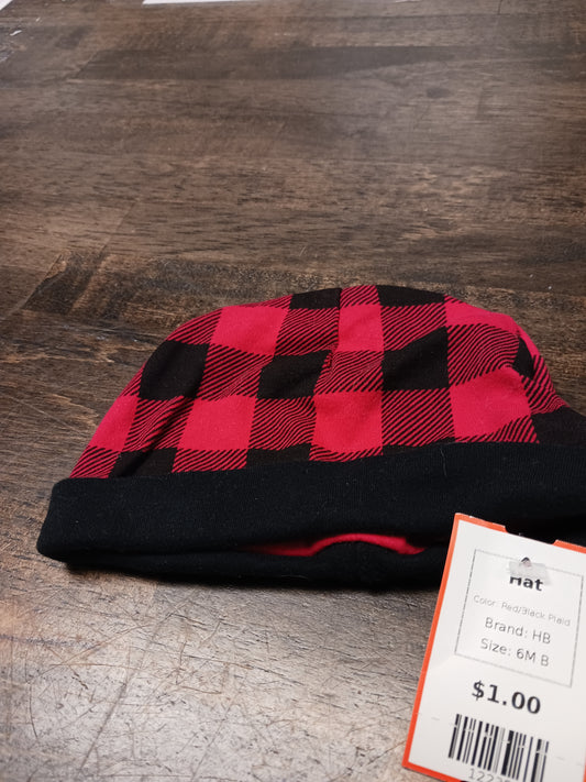 Red/Black Plaid HB Hat, 6M B