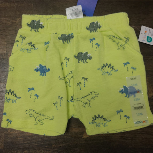 green Garanimals Dino Shorts, 12M B
