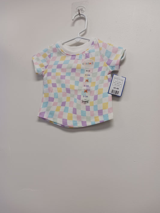multi Garanimals Checkered Tshirt 0/3m, NB G