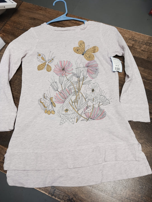 Grey Butterfly/Flower OshKosh Longsleeve Shirt, 8 G