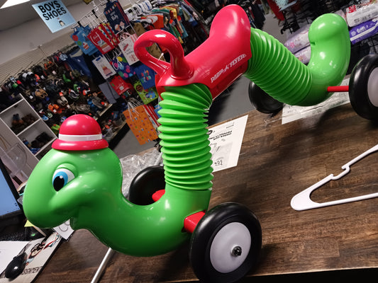 Green/Red Radio Flyer Inchworm Ride On