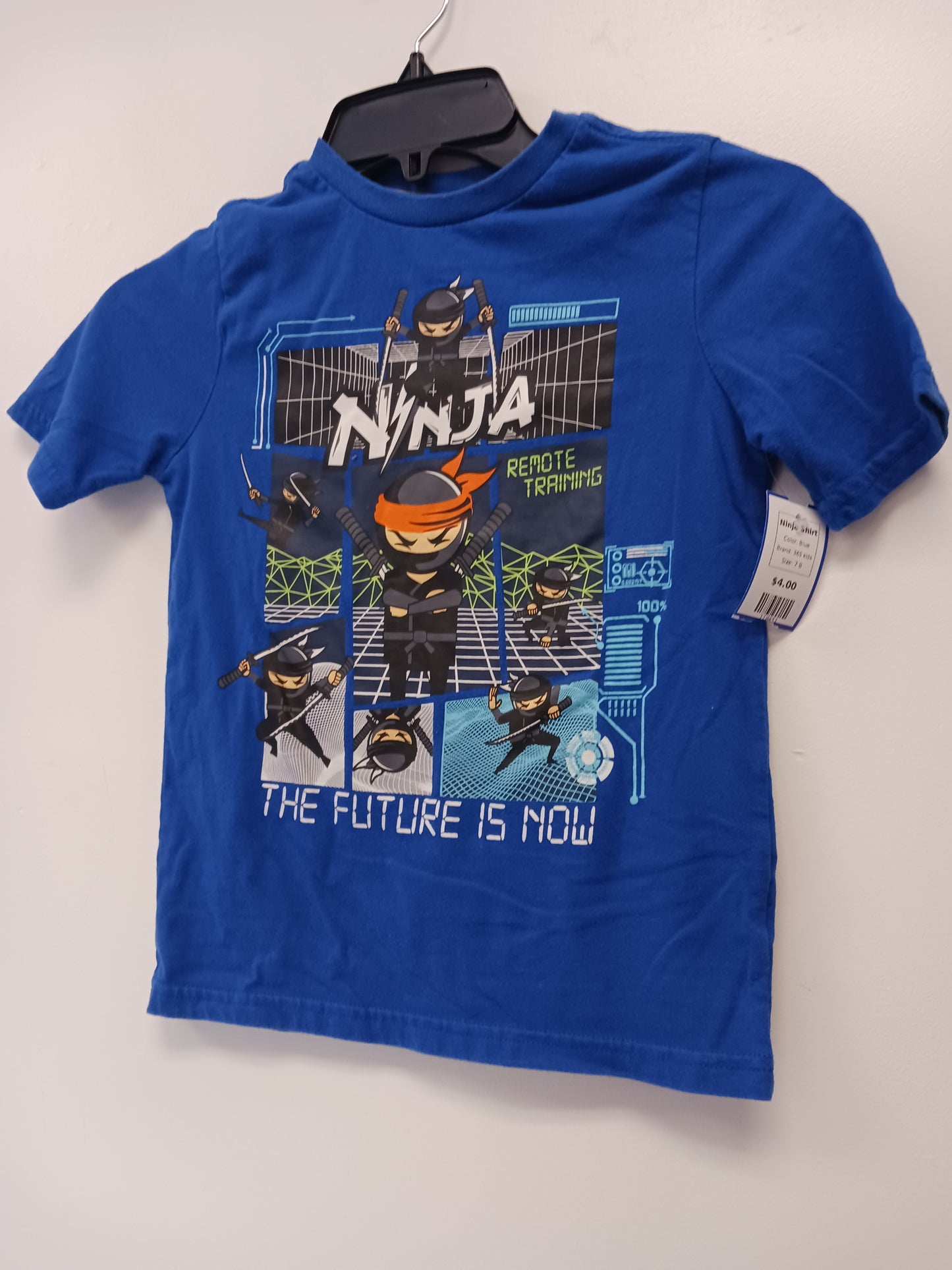 Blue 365 kids Ninja Shirt, 7 B