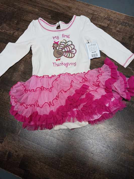 white Koala Kids Thanksgiving Dress, 12M G